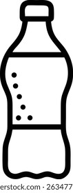 Silhueta ícone de garrafa de refrigerante no fundo transparente para web e design gráfico
