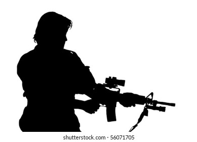 silhouette of soldier