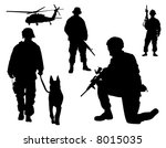 Silhouette soldiers