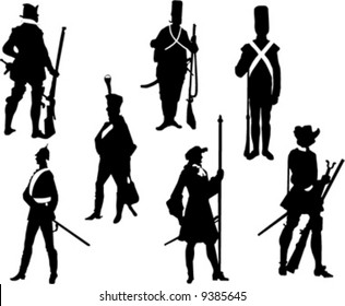 silhouette soldiers