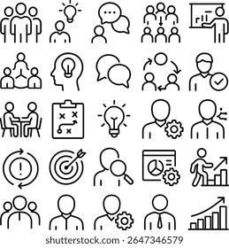 silhouette Solid icons vector collection 