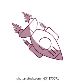 silhouette space rocket galaxy sky travel