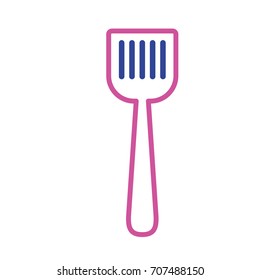 silhouette spatula kitchen utensil object to cuisine