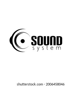 silhouette speaker logo design, sound system logo,