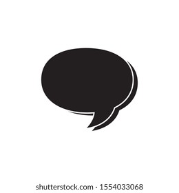 silhouette of speech bubble isolated icon vector illustration design