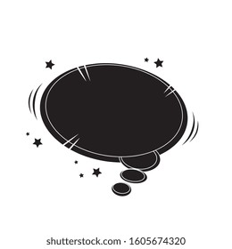 silhouette of speech bubble pop art style vector illustration design