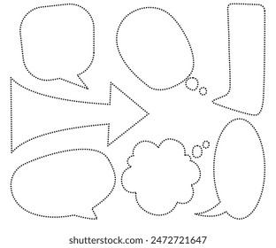 Silhouette of Speech bubbles vector 