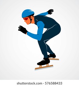 silhouette speed skaters