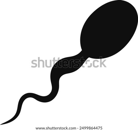 silhouette of sperm spermatozoa vector art