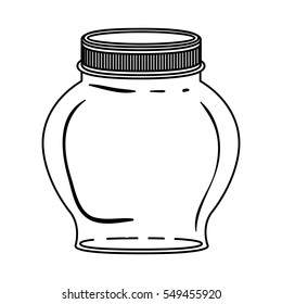 silhouette spherical glass container with lid