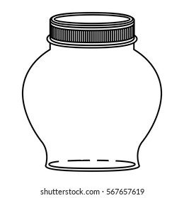 silhouette spherical glass container with lid
