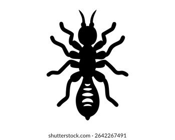 Silhouette of a Spider or Insect, silhouette of a spider or insect, perfect for illustrations related to arachnids, insects, or pest control. spider, insect, arachnid, bug, pest, pest control, inverte