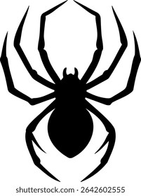 Silhouette of spider with long legs and detailed body, creating striking and bold design.
"Illustration sketched in Photoshop, manually vectorized in Illustrator. Not AI-generated. No auto-tracing."