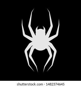Silhouette of a spider. Template. Halloween symbol. Tattoo design.