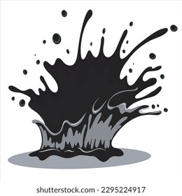 Silhouette splash chocolate vector icon. Chocolate sweets illustration for ad design confectionery shop