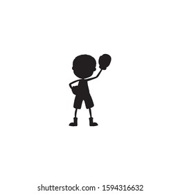 silhouette sport athlete character Vector icon illustration
