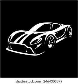 silhouette of a sport car vector