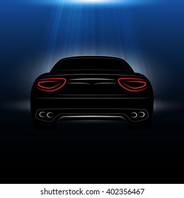 Silhouette of sport car for your design