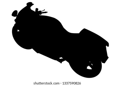 silhouette sport motorcycle vector