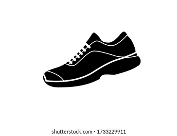 silhouette of sport shoes vector illustration