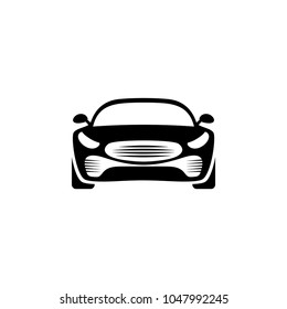 silhouette sports car vector logo icon