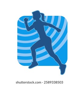 silhouette of a sporty woman doing aerobic move healthy lifestyle. silhouette of a female dancer pose.