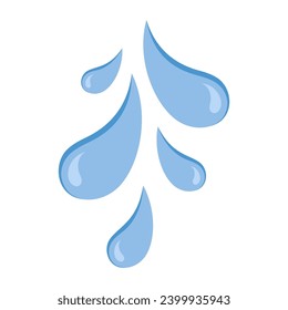 The silhouette of the spray with droplets. The shapes of water droplets, liquid splashes are hand-drawn. Vector illustration