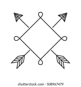 silhouette square with arrows outside