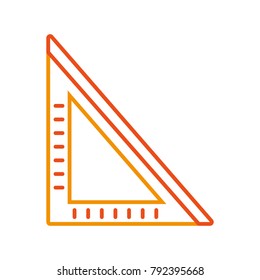 silhouette square ruler school tool to study