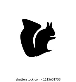 silhouette of a squirrel icon. Element of animals icon for mobile concept and web apps. Detailed silhouette of a squirrel icon can be used for web and mobile on white background