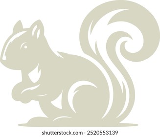 Logo de la mascota de la ardilla en fondo blanco puro