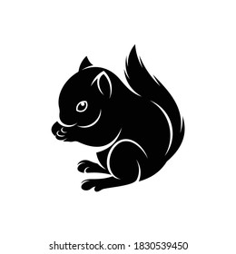 Silhouette Squirrel vector illustration, creative design