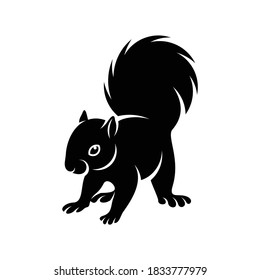 Silhouette Squirrel vector illustration, creative design