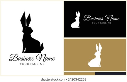 silhouette squirrel vector logo template