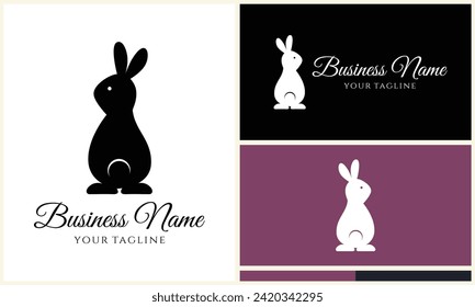 silhouette squirrel vector logo template