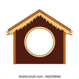 silhouette stable manger icon vector illustration design