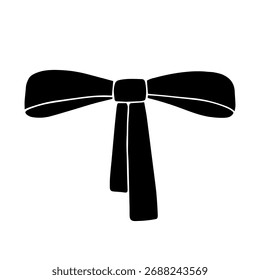 Silhouette, Stempel einer festlichen Schleife. Vektorgrafiken.