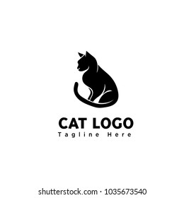 silhouette stand cat logo