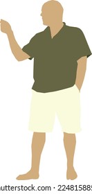 Silhouette Standing Man 32 vector