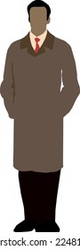 Silhouette Standing Man 33 vector