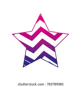 silhouette star bright rainbow in the star design