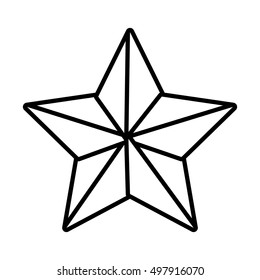 silhouette star with five points