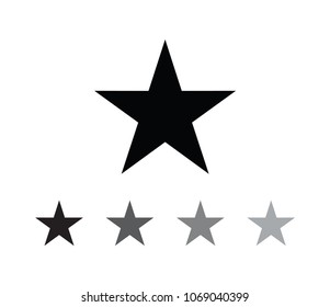 Silhouette star icon. five star icon