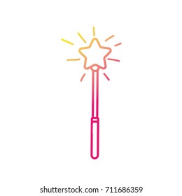 silhouette star magic wand design and wizard symbol