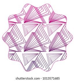 silhouette star with seamless pattern shapes background decoration