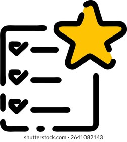 Silhouette of Starburst Over Single Checklist Icon – Minimal Vector Illustration, Concept of Goal Completion, Productivity, Task Management, Success Symbol, Business Planning, Achievement
