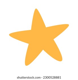 Silhouette of starfish. Vector illustration