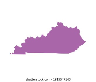 Silhouette Of The State Of Kentucky. Vector Image