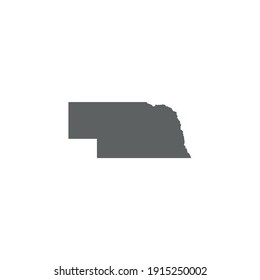 silhouette of the state Nebraska. vector illustration