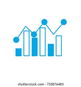 silhouette statistics bar diagram data graph data